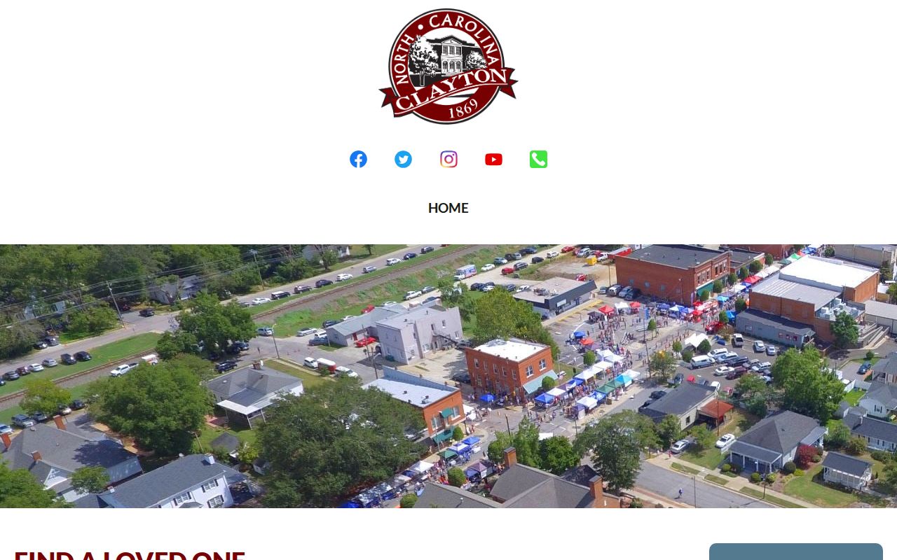 Clayton people search in the municipal burial database