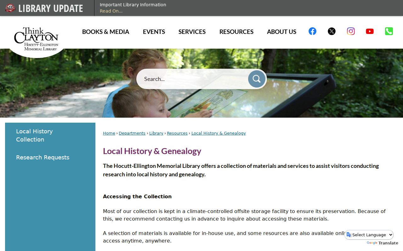Clayton people search with library local history records