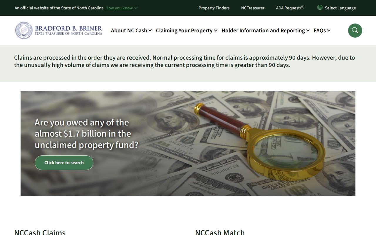 Clayton people search through North Carolina unclaimed property