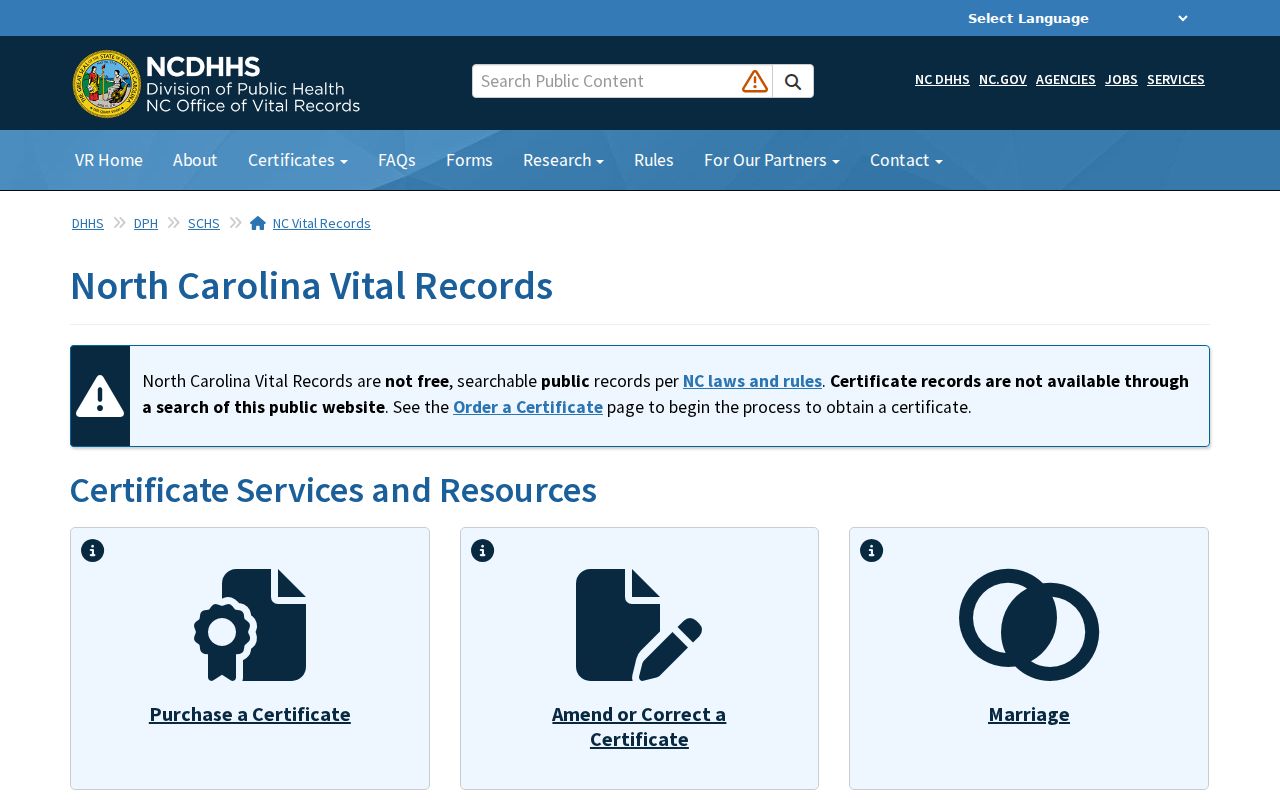 Clayton public records access through North Carolina Vital Records